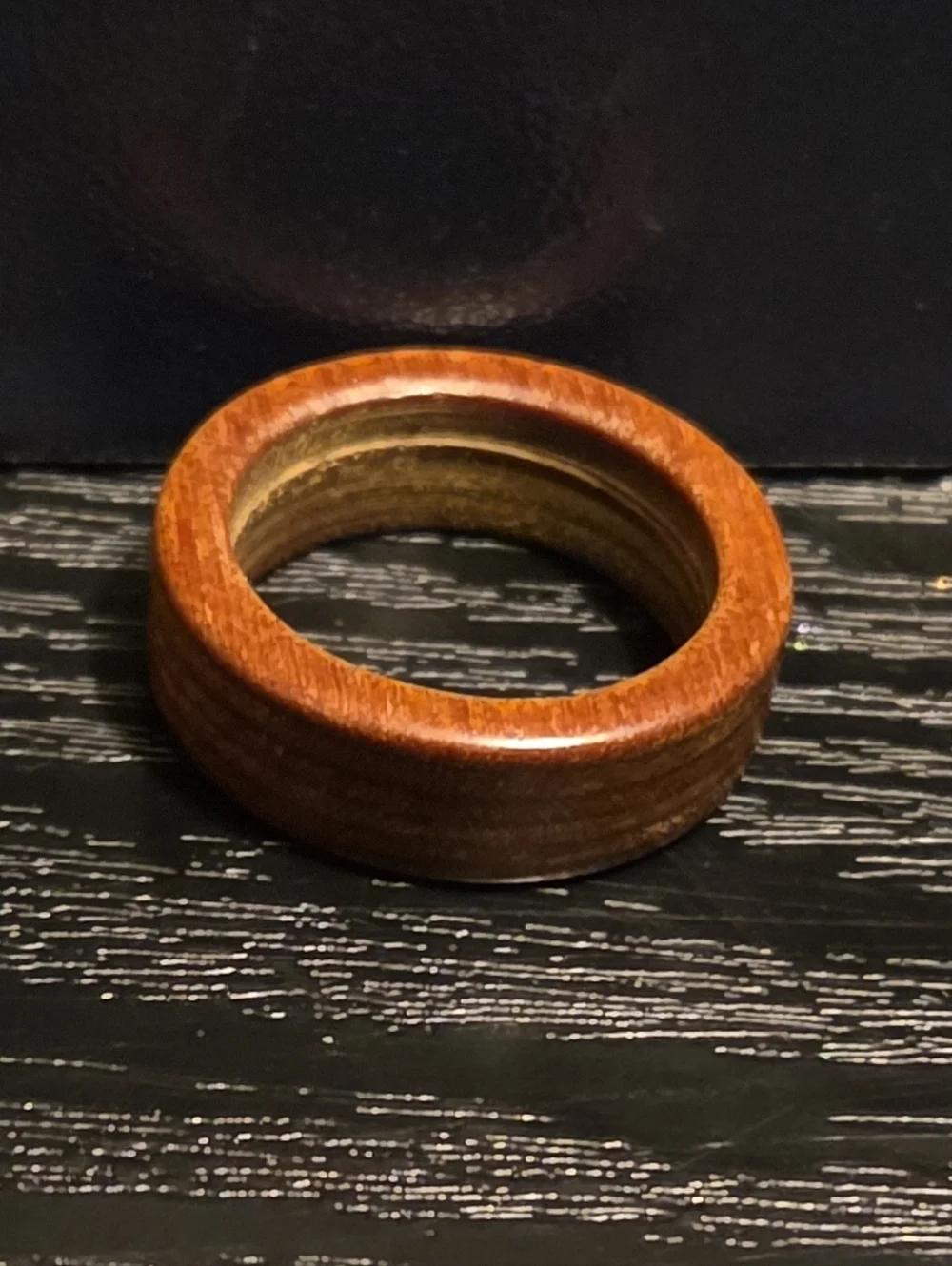 Vintage/Antique Full Around Wooden Ring approx size 6